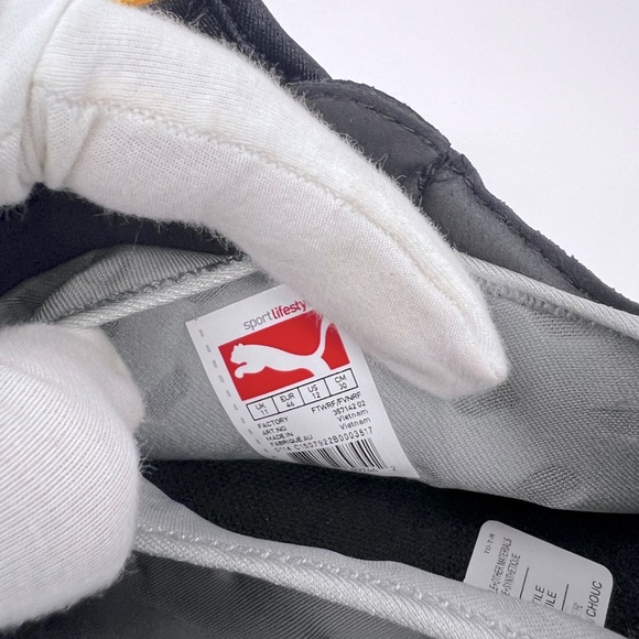 PUMA HAAST DIP DYE MENS TENNIS SHOES, SNEAKERS, BLACK YELLOW & GREY, SIZE 11 - Picture 15 of 16